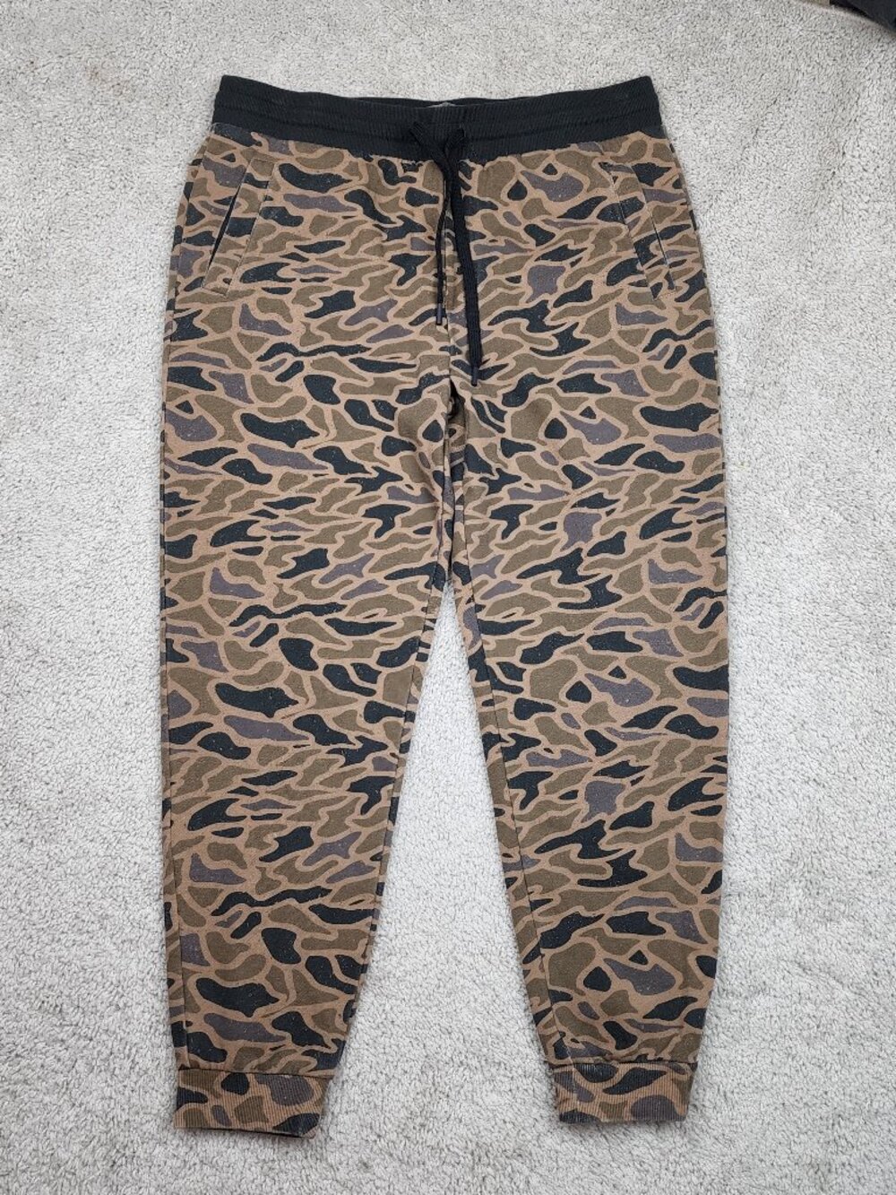 Burlebo Sweatpants Mens Fleece Joggers Classic Deer Camo Casual Lounge XL USA